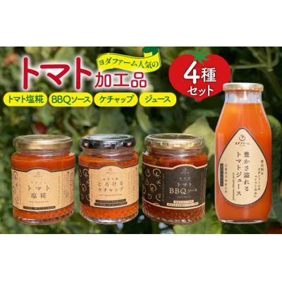 ふるさと納税 中央市 トマト塩糀 トマトBBQソース トマトケチャップ トマトジュース 4種詰め合わせセット