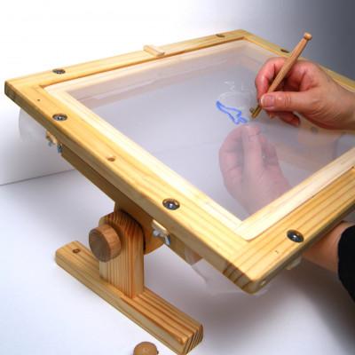 ふるさと納税 猪名川町 エディ工房 刺繍台セット[Dモデル](A4サイズの刺繍枠と専用スタンドD型のセット品)[受注製作品]