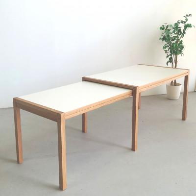 ふるさと納税 大川市 簡単伸長エクステンションテーブル Schroll130 130×80×73オフホワイト WAプラス