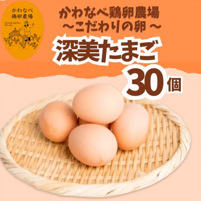 ふるさと納税 青梅市 かわなべ鶏卵農場のこだわりのたまご[深美たまご](Lサイズ)×30個
