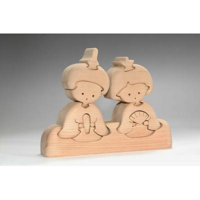 ふるさと納税 河内長野市 おひなさま(小)ひな祭り 知育玩具 木製パズル