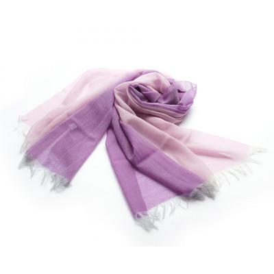 ふるさと納税 西桂町 [KASANE]日本製 天然素材 手洗い可 二重織ウールガーゼストール (紅藤色)