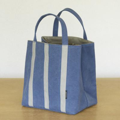 ふるさと納税 つくば市 ごきげん・トート S(インディゴブルー×カーキ)