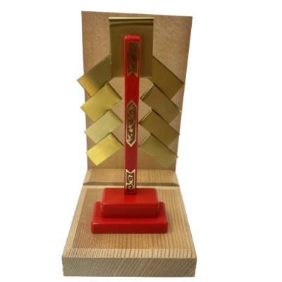 ふるさと納税 福山市 宮大工の技が光る 神棚・金幣付き(赤) 御札立てショート(福山市)