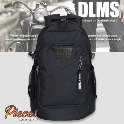 ふるさと納税 篠栗町 DLMS ワッペン 撥水 軽量 9ポケット 25Lバックパック[ブラック×ブラック]