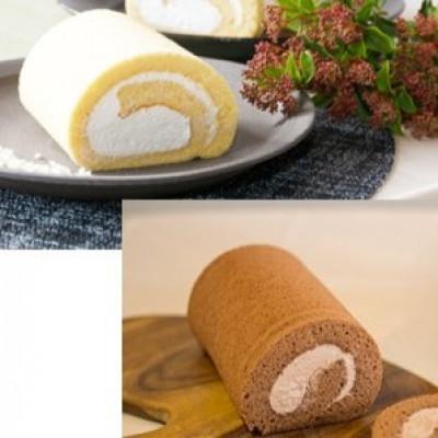 ふるさと納税 砺波市 [グルテンフリー]高道(たかんど)ロール 2本セット プレーン&amp;チョコレート(冷凍)麹スイーツ