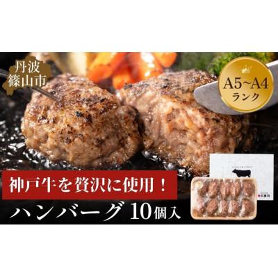ふるさと納税 丹波篠山市 [神戸牛]ハンバーグ 計1.4kg (140g×10個)