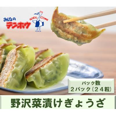 ふるさと納税 諏訪市 野沢菜漬けぎょうざ12粒入り2パック[冷凍]