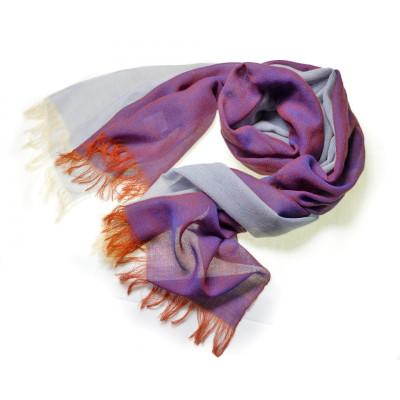 ふるさと納税 西桂町 [KASANE]日本製天然素材手洗い可 二重織ウールガーゼストール (白躑躅)