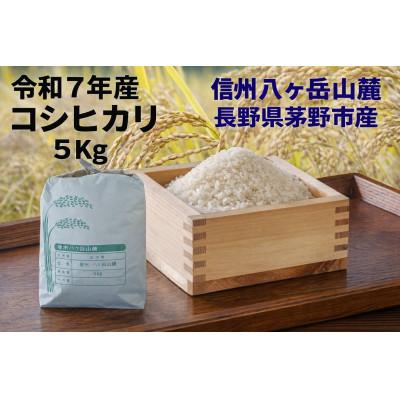 ふるさと納税 茅野市 [令和7年産]信州八ヶ岳山麗 長野県産コシヒカリ 精米5kg(5kg×1袋)