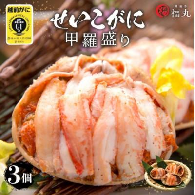 ふるさと納税 越前町 [のし付]越前がに・セイコ甲羅詰め3個セット