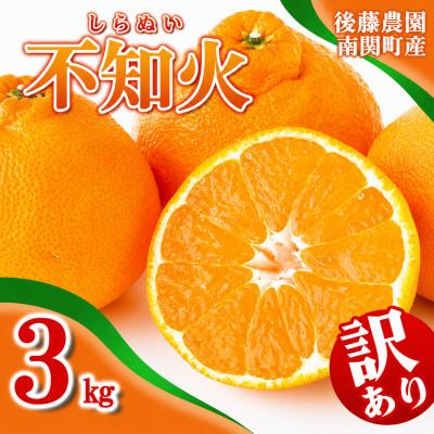 ふるさと納税 南関町 ご家庭用[先行受付]後藤農園 不知火 3kg 訳あり 熊本県 南関町