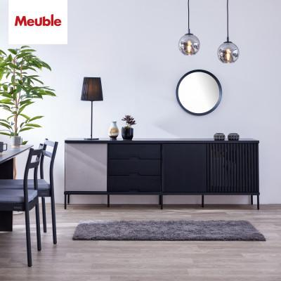 ふるさと納税 大川市 アゲロ 200cm サイドボード<オークブラック>[モーブル][大川家具]