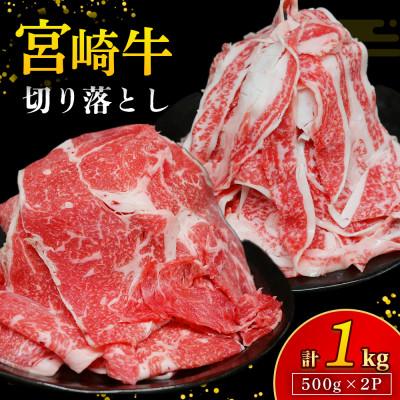 ふるさと納税 小林市 [訳あり]A4等級以上 宮崎牛切り落とし500g×2P 計1kg(小林市)
