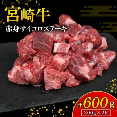 ふるさと納税 小林市 [A4等級以上]宮崎牛 赤身 サイコロステーキ 300g×2P 計600g(小林市)