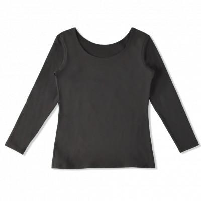 ふるさと納税 松山市 レディース 長袖 丸首あったかインナー 2枚組 WCPM-03W ブラック Mサイズ