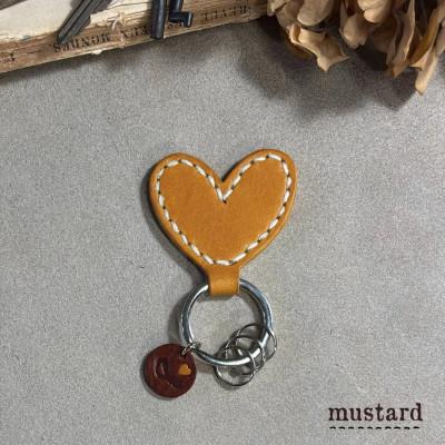 ふるさと納税 宇部市 [one]ハートのキーホルダー(マスタード)