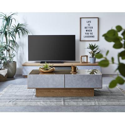 ふるさと納税 柳川市 [センターテーブル]ハリーファ120・ライトグレー(幅119cm 奥行55cm 高さ38cm)