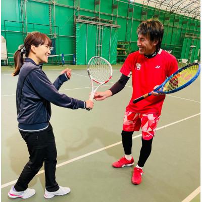 ふるさと納税 磐田市 [初心者向け]世界マスターズランキングトップ10入りプロによるテニスパーソナルレッスン(1回分)