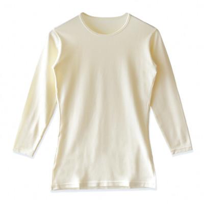 ふるさと納税 松山市 メンズ 長袖 丸首秋冬インナー 2枚組 21FW-0004 白 2XL YOSHIDA SHIRTS