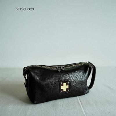 ふるさと納税 東大阪市 BOX POUCH ラウンドポーチ KHG-WBP01T [D.チョコ]