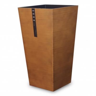 ふるさと納税 かつらぎ町 ユーロスタイルBOX L角 チーク 9.5L 場所を取らないスリムな木目調ゴミ箱
