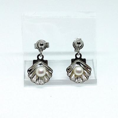 ふるさと納税 伊勢市 真珠ピアス・シェル(淡水本真珠・ボタン) 1997