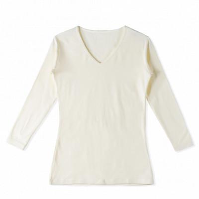 ふるさと納税 松山市 メンズ 長袖 Vネックあったかインナー 2枚組 WCPM-02 オフホワイト XLサイズ