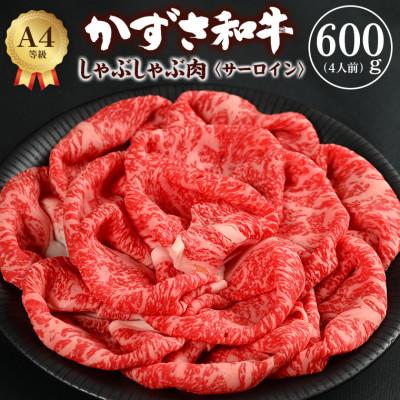 ふるさと納税 富津市 富津市産「かずさ和牛」しゃぶしゃぶ肉(サーロイン)600g/4人前[KVS-60] F-24z