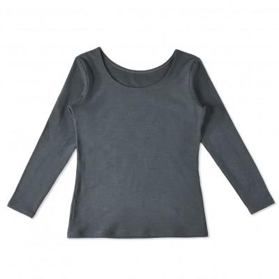 ふるさと納税 松山市 レディース 長袖 丸首あったかインナー 2枚組 WCPM-03W グレー Lサイズ