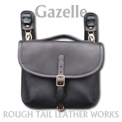 ふるさと納税 ひたちなか市 ラフテール Gazelle ブラック ワンタッチ着脱の二輪用鞄 栃木レザー製シュリンクレザー使用