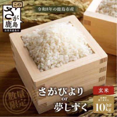 ふるさと納税 鹿島市 [令和8年産]鹿島市産 [さがびよりor夢しずく] 玄米10kg 1袋[品種指定不可]