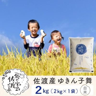 ふるさと納税 佐渡市 佐渡島産ゆきん子舞 白米2kg(2kg×1袋) 令和7年産 精米 〜栽培期間中農薬5割減〜