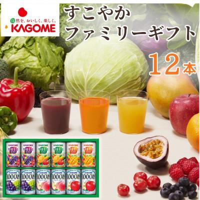 ふるさと納税 那須塩原市 カゴメ「すこやかファミリーギフト」計12本(100CAN&amp;野菜生活100)