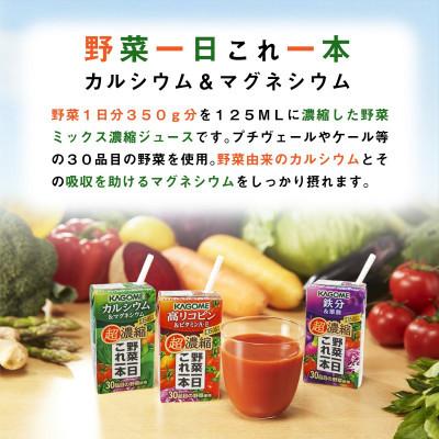 ふるさと納税 北杜市 カゴメ 野菜一日これ一本 超濃縮 カルシウム\u0026マグネシウム 125ml 紙パック 72本入_1