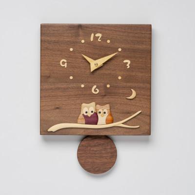 ふるさと納税 東川町 工房ペッカー ウォルナット振子時計[0092-014]