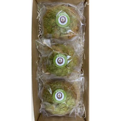 ふるさと納税 潟上市 [サキホコレ米粉使用]かたがみシュー(抹茶あずき)3個 シュークリーム