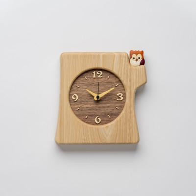 ふるさと納税 東川町 工房ペッカー 切株掛置時計[0092-016]