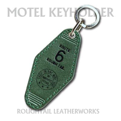 ふるさと納税 ひたちなか市 ラフテール[栃木レザー製牛革使用 モーテルキーホルダー]グリーン×ブラック