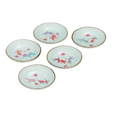 ふるさと納税 能美市 九谷焼 3.2号皿揃・金魚 5枚セット