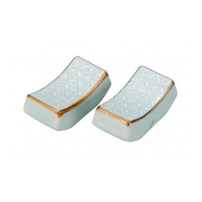 ふるさと納税 能美市 九谷焼 組箸置・白七宝