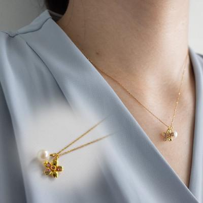 ふるさと納税 松山市 さくらひめパールネックレス/ゴールド