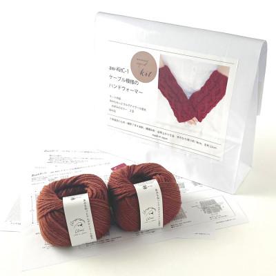 ふるさと納税 江南市 毛糸2玉で編めるケーブル模様のハンドウォーマーキット 10番色