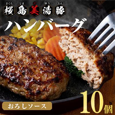 ふるさと納税 垂水市 鹿児島県産 桜島美湯豚 おろしソース ハンバーグ 150g×10個[大隅ミート産業]A1-044