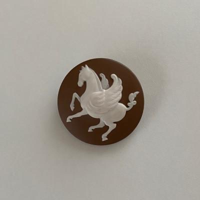 ふるさと納税 瀬戸市 ペガサスブローチ&amp;ペンダントトップ ブラウン
