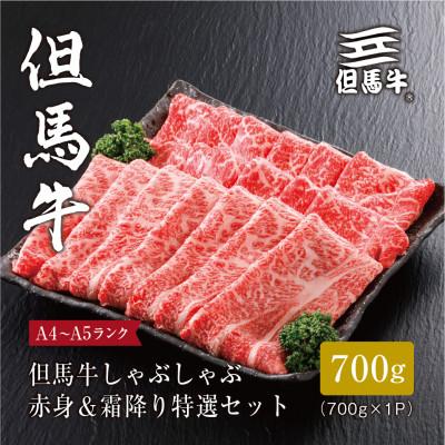 ふるさと納税 三木市 FH09[但馬牛]しゃぶしゃぶ 赤身&amp;霜降り 特選セット700g