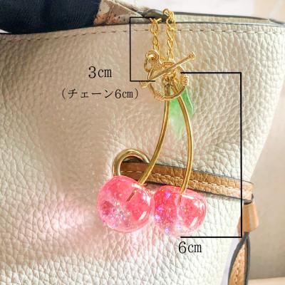 ふるさと納税 愛西市 さくらんぼバッグチャーム グラデーションピンク