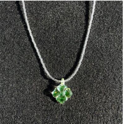 ふるさと納税 鏡野町 ウランガラスのネックレス(山法師)