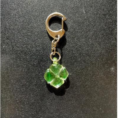 ふるさと納税 鏡野町 ウランガラスのキーホルダー(山法師)