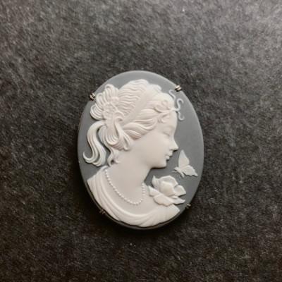 ふるさと納税 瀬戸市 [GRAND CAMEO]バタフライ ブローチ&amp;ペンダントトップ(大)